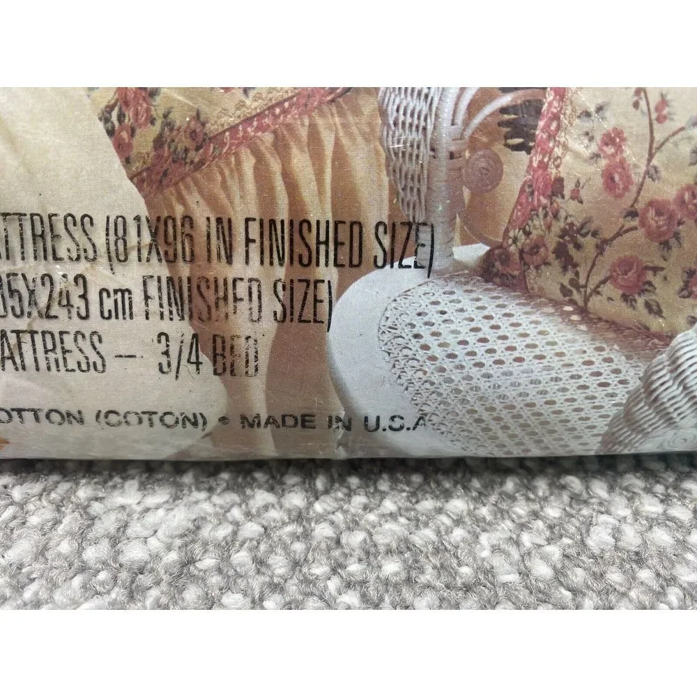 Cannon Monticello No Iron Percale Full Flat Top Sheet New VTG‎ Sealed